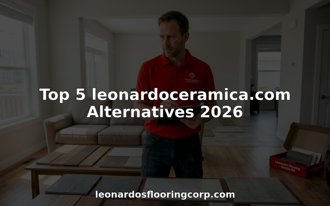 Contractor reviewing flooring options in a bright living room