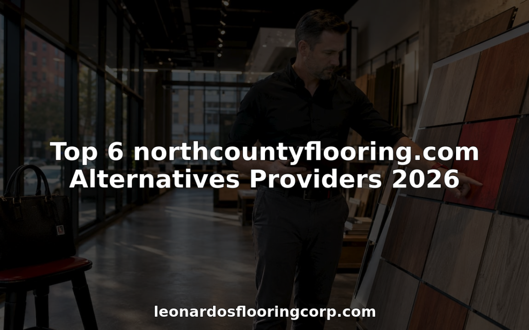 Flooring consultant reviewing sample boards in showroom