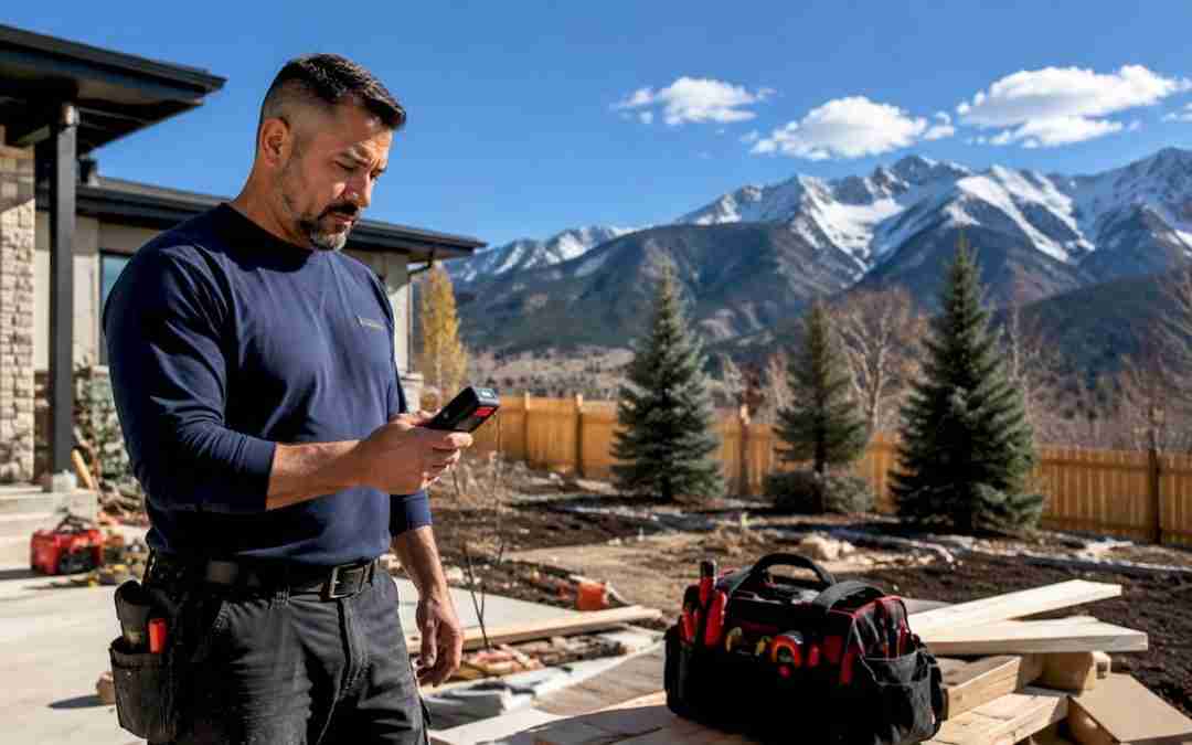 Flooring contractor testing moisture in home
