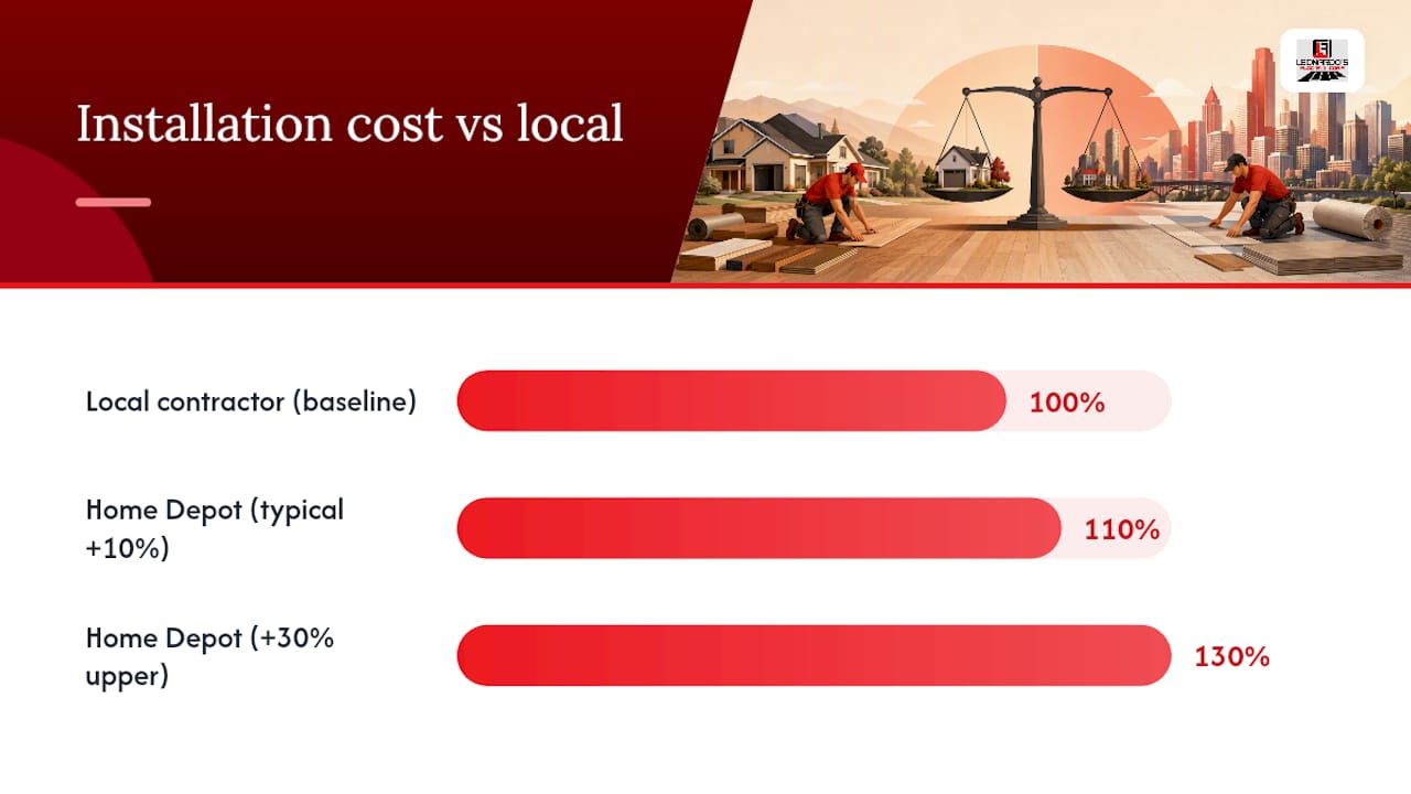 Home Depot vs. a Local Independent Contractor — overview diagram