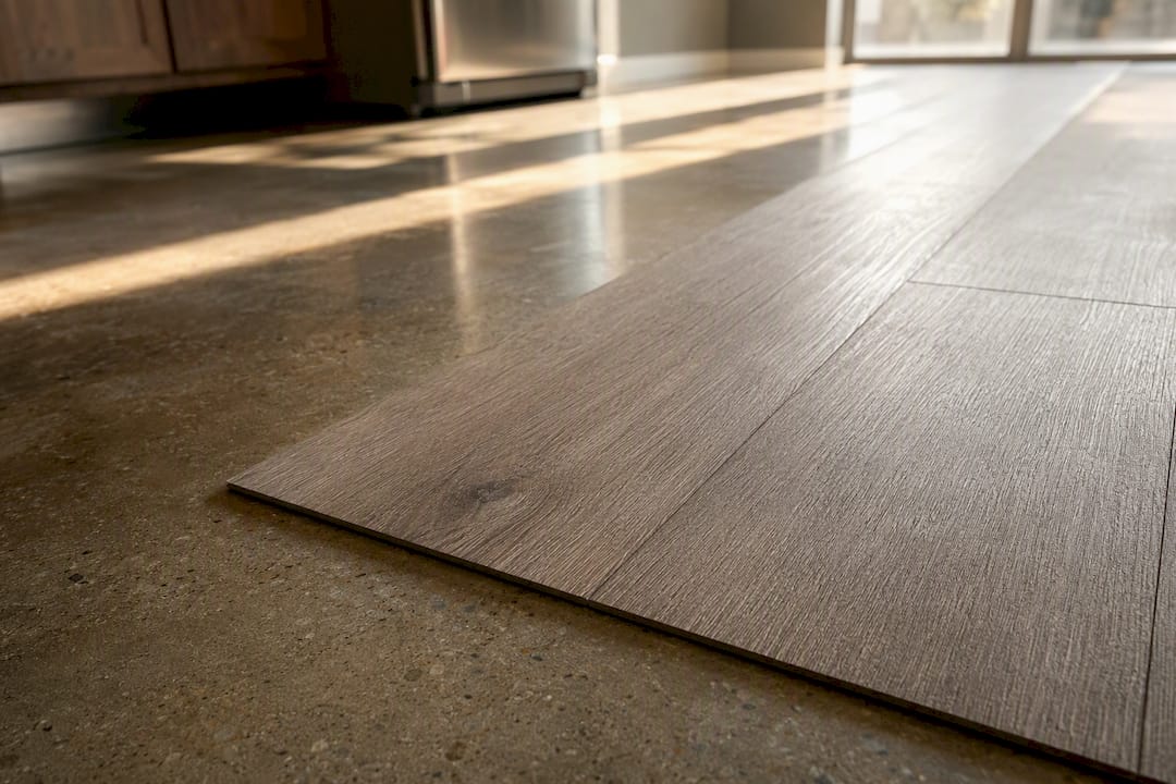 Close-up of vinyl flooring texture